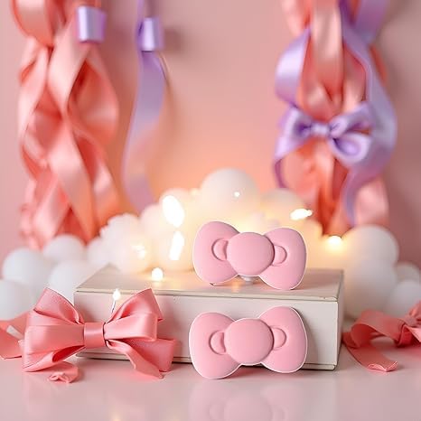 2 Pcs Pink Bow Hair Clips for Girls ， Bows Hair Barrettes for Women, Fashion Bow Hairpin Alligator Clips, Bows Hair Accessories for Girls and Women Clips and Barrettes
