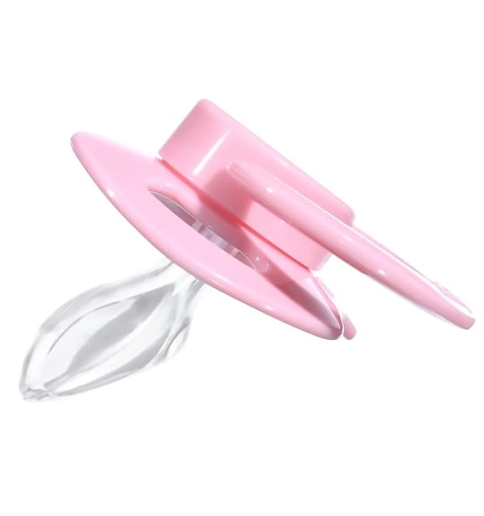 Landofgenie Adult Size Large Shield Pacifiers Bone Shaped Cutie Pacifier Pink