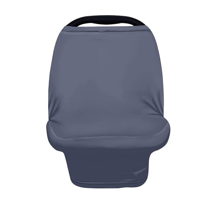 Solid Color Car Seat Nursing Breastfeeding Cover, Multi Use Cover Cozy Carseat Canopy Cover, Infant Babies Stroller Cover,Ultra Soft Stretchy Nurse Gifts Navy Black Breastfeeding Cover