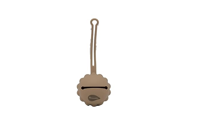 Sweetie Silicone Pacifier Holder Case, Pacifier Container Fits Pacifiers & Pacifier Clip, Portable for Travel Outdoor Activities, Sun Flower, Lion Shape, 1 Piece (Khaki)