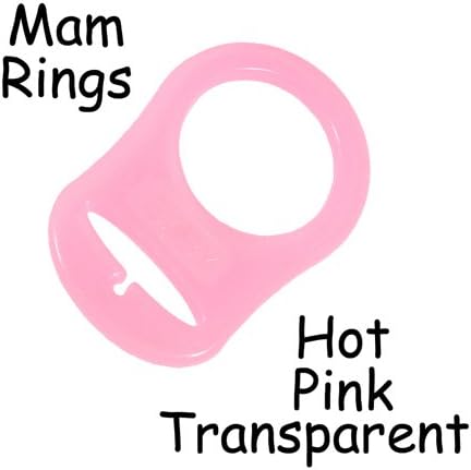 10 MAM Ring Button Style Pacifier Adapter (Hot Pink)