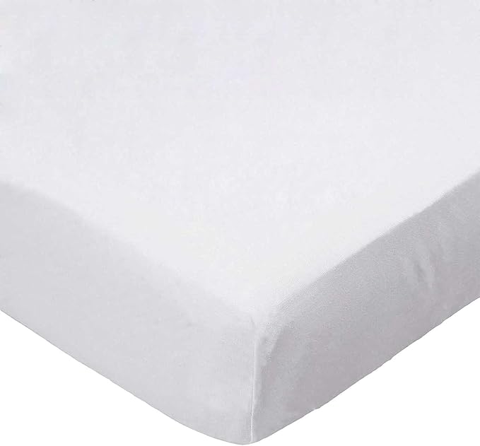 SheetWorld Fitted Youth Bed Sheet 33 x 66, Solid White Woven, Made in USA