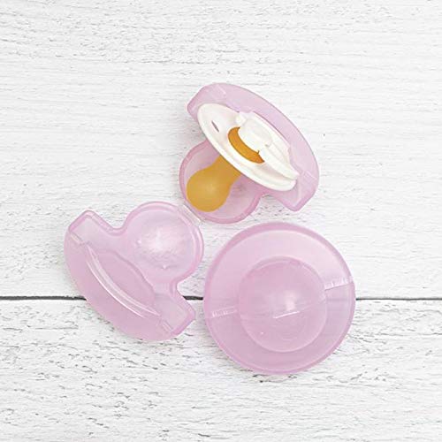 The Keepsie Pacifier Cover – Compatible with Pacifiers, Paci Clips & Plush Attachments | BPA-Free Travel Case | Pink, 2-Pack