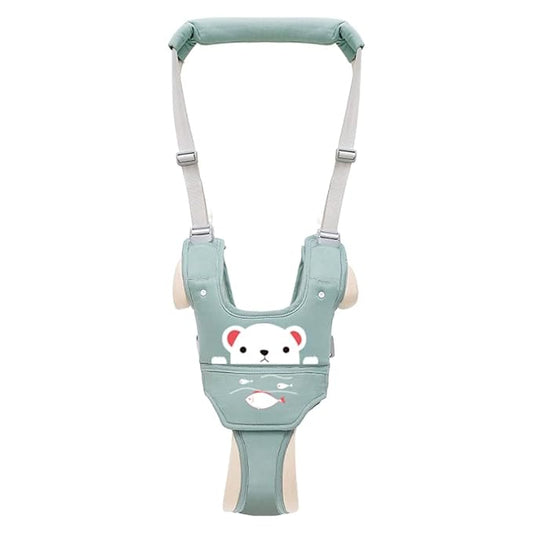 KIYUMI Baby Walking Harness Adjustable Handheld Kids Walker Helper Assistant Belt for Learning Walk Trainer Tool Walking Wing,Green