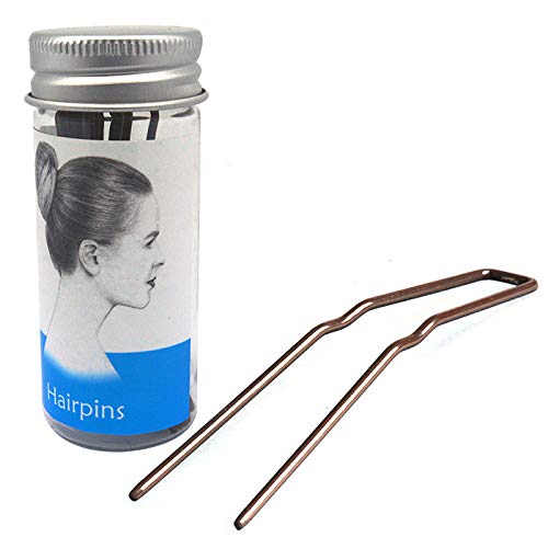 Hairpins for Bun ROCST Bobby Pins Clips for Ballet Woman girl Hairdressing salon (2 inch, Brown12pcs) (Brown, 3 inch (Pack of 24))