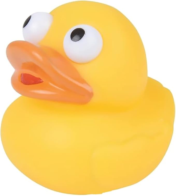 The Dreidel Company Rubber Duck Eye Poppers, Squeeze to Quack, Toy Assortment Duckies for Kids, Bath Birthday Gifts Baby Showers Summer Beach and Pool Activity, 2" (5-Pack)