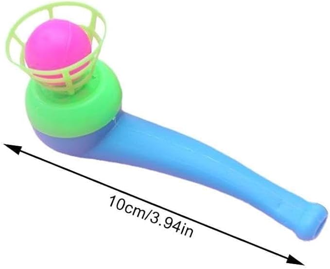 4Pcs Ball Blowing Floating Blow Pipe Balls, Floating Ball for Birthday PartyBalance Game (Random Color)