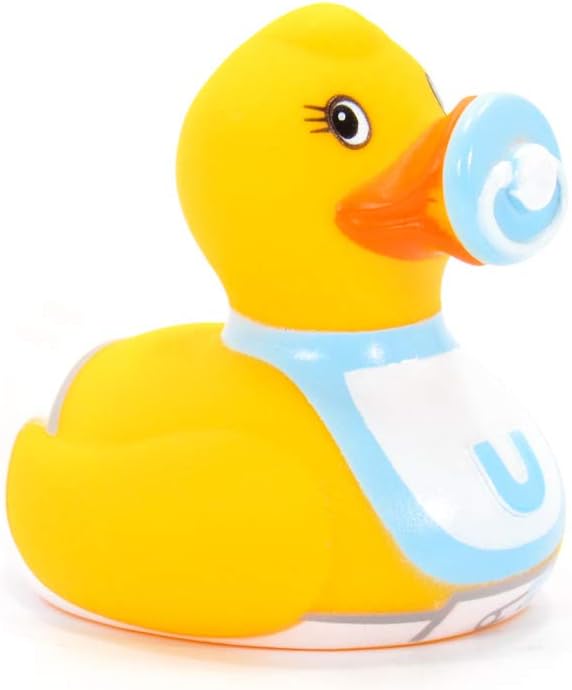 It's A Boy (Mini) Rubber Duck Bath Toy by Bud Duck | Elegant Packaging | Collectable | Welcome to Our World!