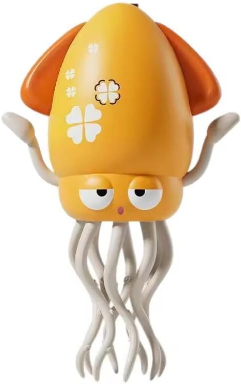 Dancing Octopus – Rechargeable, Battery-Operated with Sound & Light, Includes Fishing Rod, Obstacle Avoidance, and Lying-Down Walking Function (Yellow)