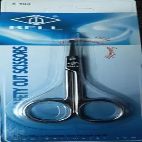 Bell Imported Nail And Safety Cut Nostril Scissor Combo Pack Scissors (Set of 2, Silver)