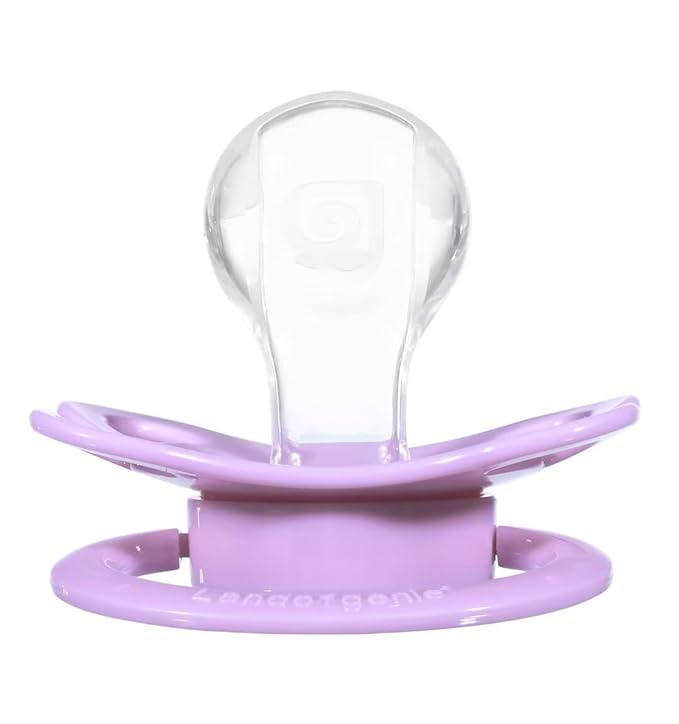 Landofgenie Large Shield Adult Size Pacifiers Set Moon Shaped Cutie Pacifier 3 Pack - Black+Pink+Purple