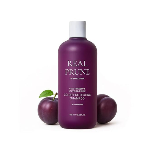 RATED GREEN Real Prune Color Protecting Shampoo | Organic Cold Pressed Ingredient & Lamellux | For Color Treated hair | Silicone-Free, Korean Hair Care | 13.52 fl oz