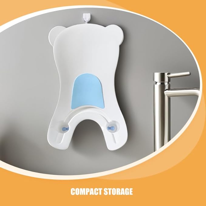 Totority Baby Wash Basin Ergonomic PP Material Newborn Toddler Portable Foldable Potty for Comfortable Bathing & Face Hand Cleaning, Space-Saving Design Ideal for Home Travel