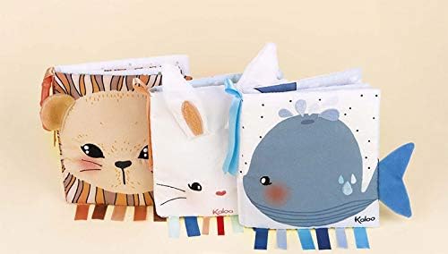 Janod Kaloo My First The Sad Whale Activity Book with Soft Cloth Pages and Textured Shapes- Learn About Feelings Ages 0+