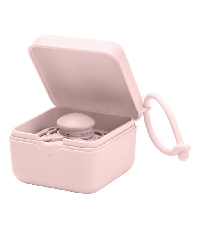 BIBS Pacifier Box with Loop for Storing & Carrying Soothers | 100% BPA Free Material | Designed & Made in Denmark | Blossom