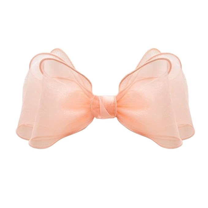 Cute Lace Bow Baby Girls Headbands White Knot Headband Soft Chiffon Hair Band for Newborn Infant Toddler Kids Hair Accessories (Pink D)