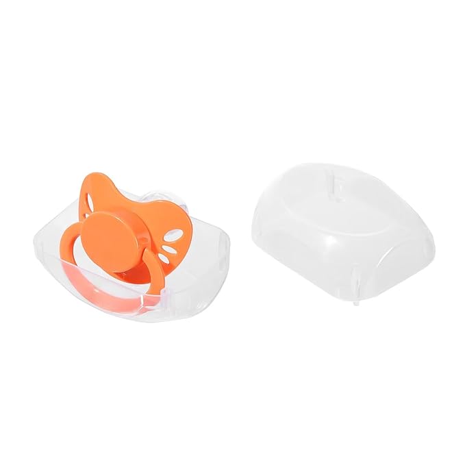 Landofgenie Adult Size Large Shield Pacifiers Butterfly Shaped Cutie Pacifier Orange
