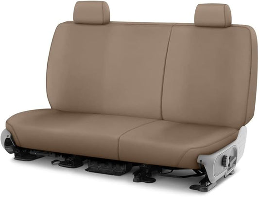 Covercraft Custom-Fit Rear-Second Seat Bench SeatSaver Seat Covers - Polycotton Fabric, Taupe