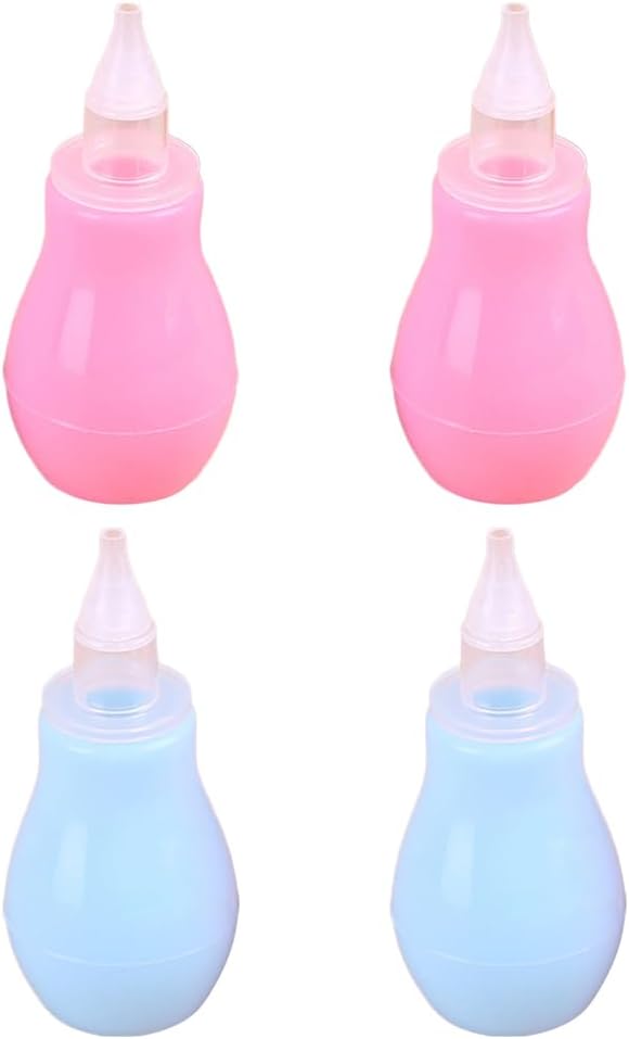 ibasenice 4-Pack with Soft Spout for Mucus Removal and Congestion Relief Portable Cleaner for Newborns and Infants