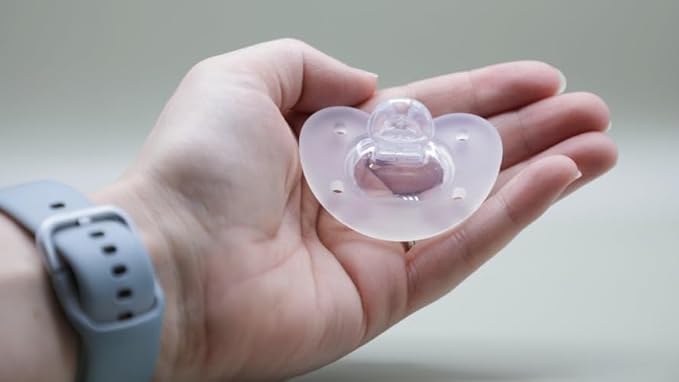 Breathe Orthodontic Baby Pacifier – Natural Oral & Facial Development – BPA-Free, Latex-Free, Pediatrician Developed – 100% Silicone 2 Pack (4-6 Months)