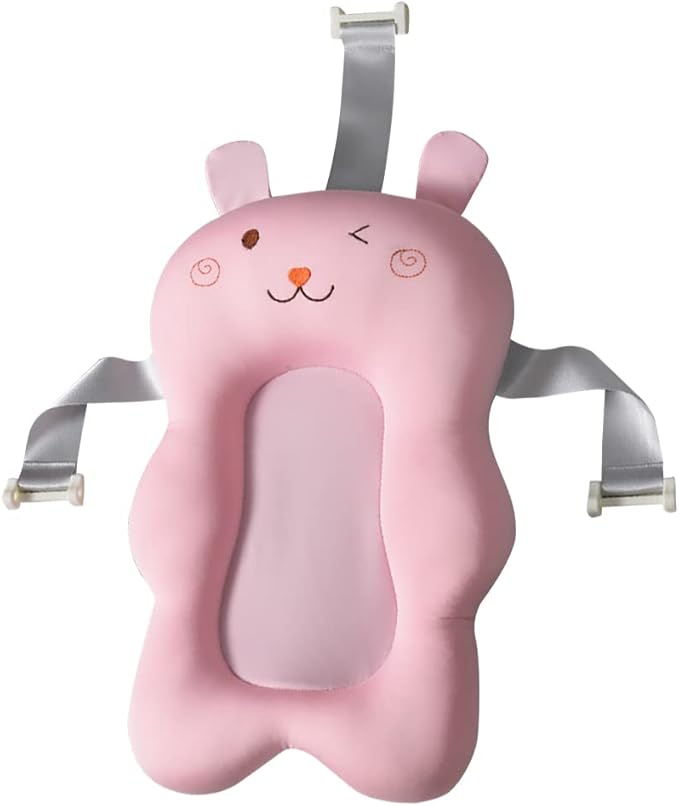 Baby Bath Cushion Bathtub Cushion Floating Seat Cartoon Infant Bathtub Mats Newborn 3D Mesh Seat Support Baby Shower Pads Choke Prevention Back Protection 18.9inchx11.81inch, Type 1