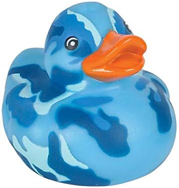 12 Camouflage Rubber Duck Toy Duckies for Kids, Bath Birthday Gifts Baby Showers Summer Beach and Pool Activity, 2" (12-Pack)