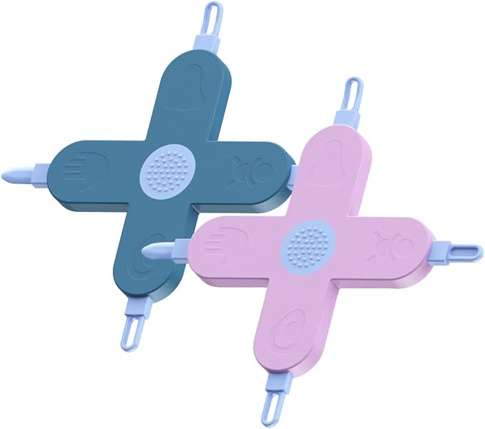 Royal Angels 4-in-1 Nose, Nail & Ear Wax Picker, Safely Clean Baby Ear Wax, Baby Booger & Nail Tips (2 Pcs in Box) (Blue Purple)