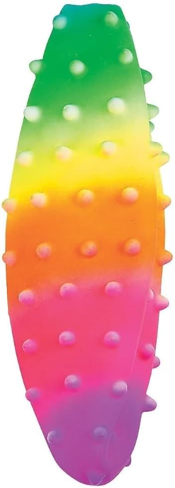 Fun Express 5" Rainbow Spike Balls – Vibrant Educational Toys for Kids Ideal for Sensory Play – Learning Activities Hand-Eye Coordination and Motor Skill Development – Assorted Colors – 12 Pieces