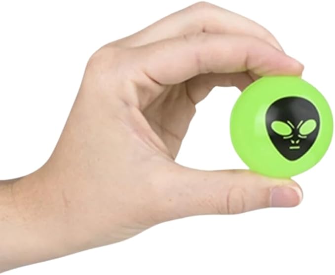 Rhode Island Novelty Glow-in-The-Dark Alien Hi-Bounce Balls (1 dz)