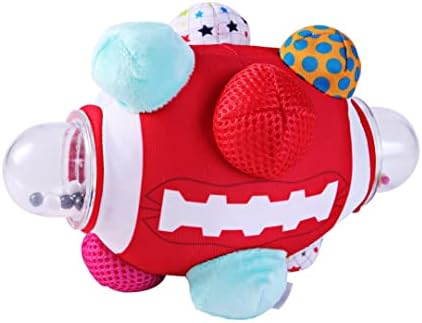 Football Bumpy Ball for Baby Cognitive Developmental, Baby Boys & Girls - Newborn to 36 Months Sensory Football Rattle Toy