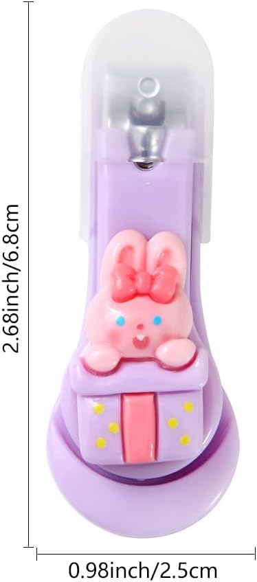 10Pcs Cute Cartoon Nail Clippers Kids Nail Clippers Portable Nail Scissors for Kids Women Men(Random Color)
