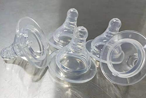 WOIWO 5PCS Wide Diameter Pacifiers Can Be Equipped with All Kinds of Wide Mouth Baby Pacifiers Breast Milk Sensitive Pacifiers Feeding Pacifiers (Cross Hole)