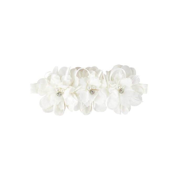 Lace Big Bow Baby Girls Headband Floral Hair Band Toddlers Newborn Infants Christening Baptism Party Hair Accessories for 0-36 Months Elastics Hairband (Style 1)