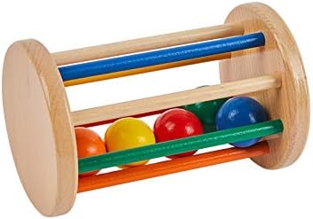 Adena Montessori Baby Cylinder with Beads for Babies 6-12 Months,Early Child Development Learning Material,Montessori Preschool Learning Toys