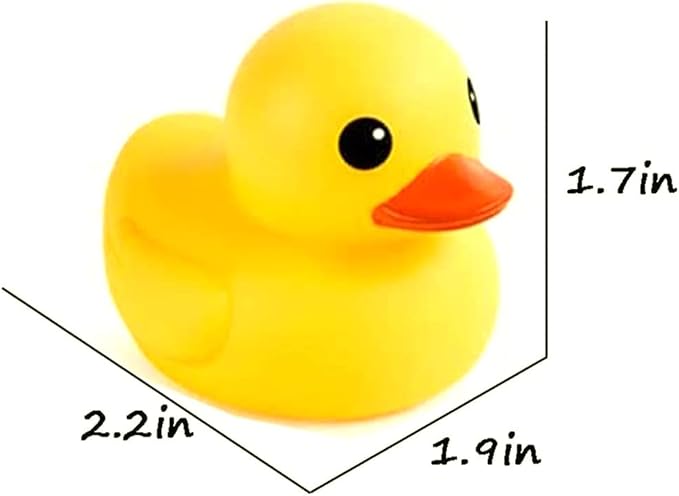 umbresen Yellow Rubber Ducks Preschool Bath Toys Bathtub Duckies Gift for Baby Shower Infants Toddlers Car Pool Float Halloween Adults Party Favors Carnival Decorations (Small Yellow 2.2''-12pcs)