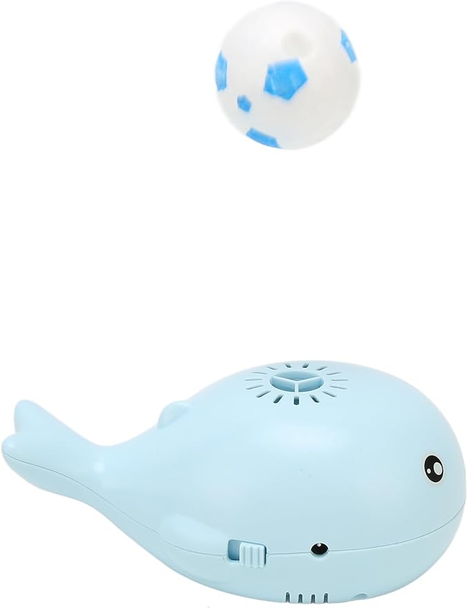 Floating Ball Whale Toy, USB Charge Plastic Whale Floating Ball Toy for Family (Blue)