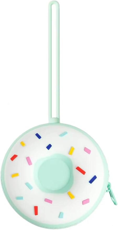 Baby Pacifier Holder Case – BPA-Free Silicone Donut Design | Travel Pacifier Case for Diaper Bag Essentials