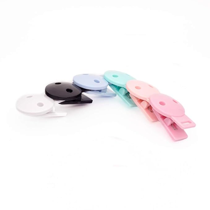 18pcs/Pack Round Head Plastic Pacifier Clip Clasps Soother Holder for DIY Beads Paci/Pacifier/Dummy Chain Holder Clip Baby Accessories