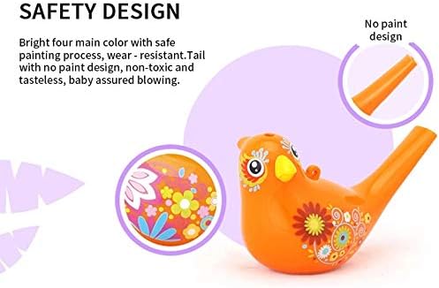 1Pcs Coloured Drawing Water Bird Whistle Bathtime Musical Toy for Kids Early Learning Educational Children Gift Toy Musical Instrument