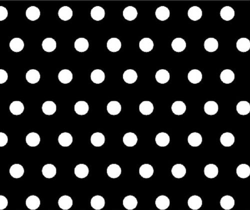 SheetWorld Fitted 100% Cotton Percale Pack N Play Sheet Fits Graco Square Play Yard 36 x 36, Polka Dots Black, Made in USA