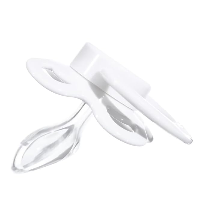 Landofgenie Large Shield Adult Size Pacifiers Set Moon Shaped Cutie Pacifier 3 Pack - White+Blue+Yellow
