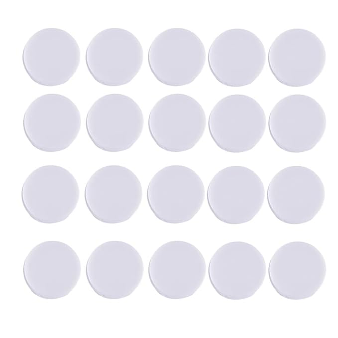 Kisangel 1.37 Inch White Flat Round Rattle Insert Toy Accessories for Baby Rattles and Plush Dolls DIY Projects