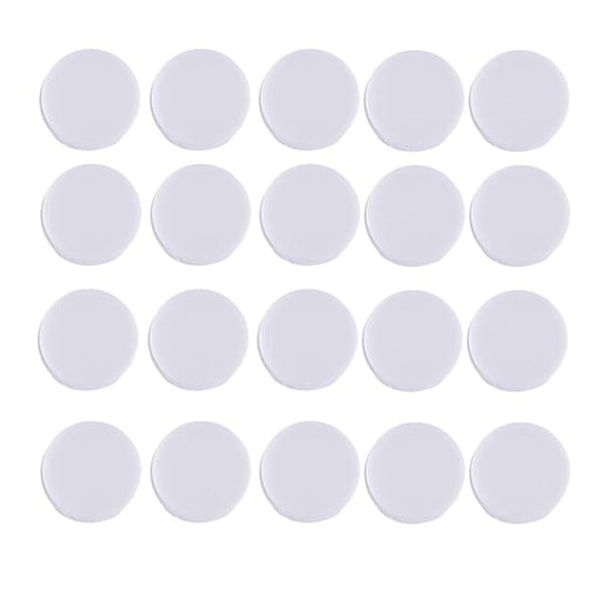 Kisangel 1.37 Inch White Flat Round Rattle Insert Toy Accessories for Baby Rattles and Plush Dolls DIY Projects