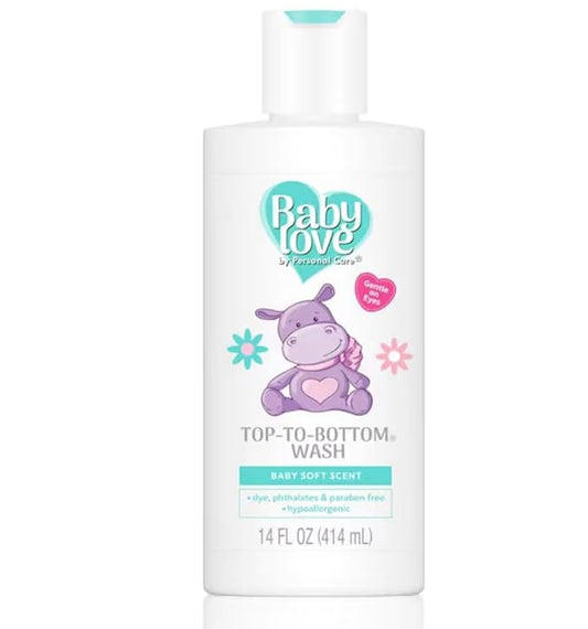 Baby Love GENTLE WASH, dye, paraben free, SOFT BABY SCENT 14 FL