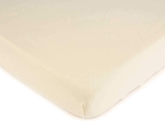 SheetWorld Fitted Youth Bed Sheet 33 x 66, 100% Cotton Jersey Solid Ivory, Made in USA