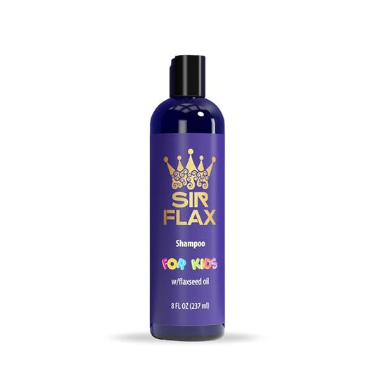 Sir Flax Shampoo (Kids) for kids' coils, curls & textured hair, natural & vegan, with flaxseed