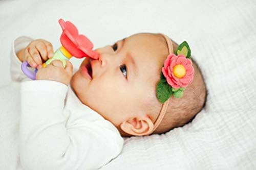 Royal- Floral Baby Teething Toy with Different Textures - Develops Coordination and Motor Skills