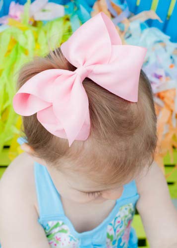 CÉLLOT Baby Girls Headbands Grosgrain Ribbon 4.5" Hair Bows Headband Big Bow Hair Bands for Toddler Pack of 30