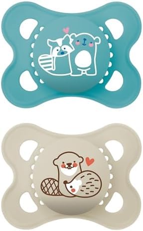 MAM Original Matte Baby Pacifiers for Boys - 0-6 Months, BPA-Free (Pack of 24)