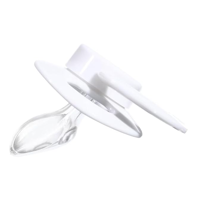 Landofgenie Large Shield Adult Size Pacifiers Set Bone Shaped Cutie Pacifier 3 Pack - White+Blue+Yellow